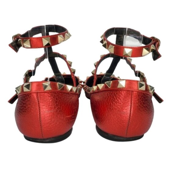 Valentino Garavani Rockstud Caged Pointed Toe Ballet Flats - Picture 5 of 10